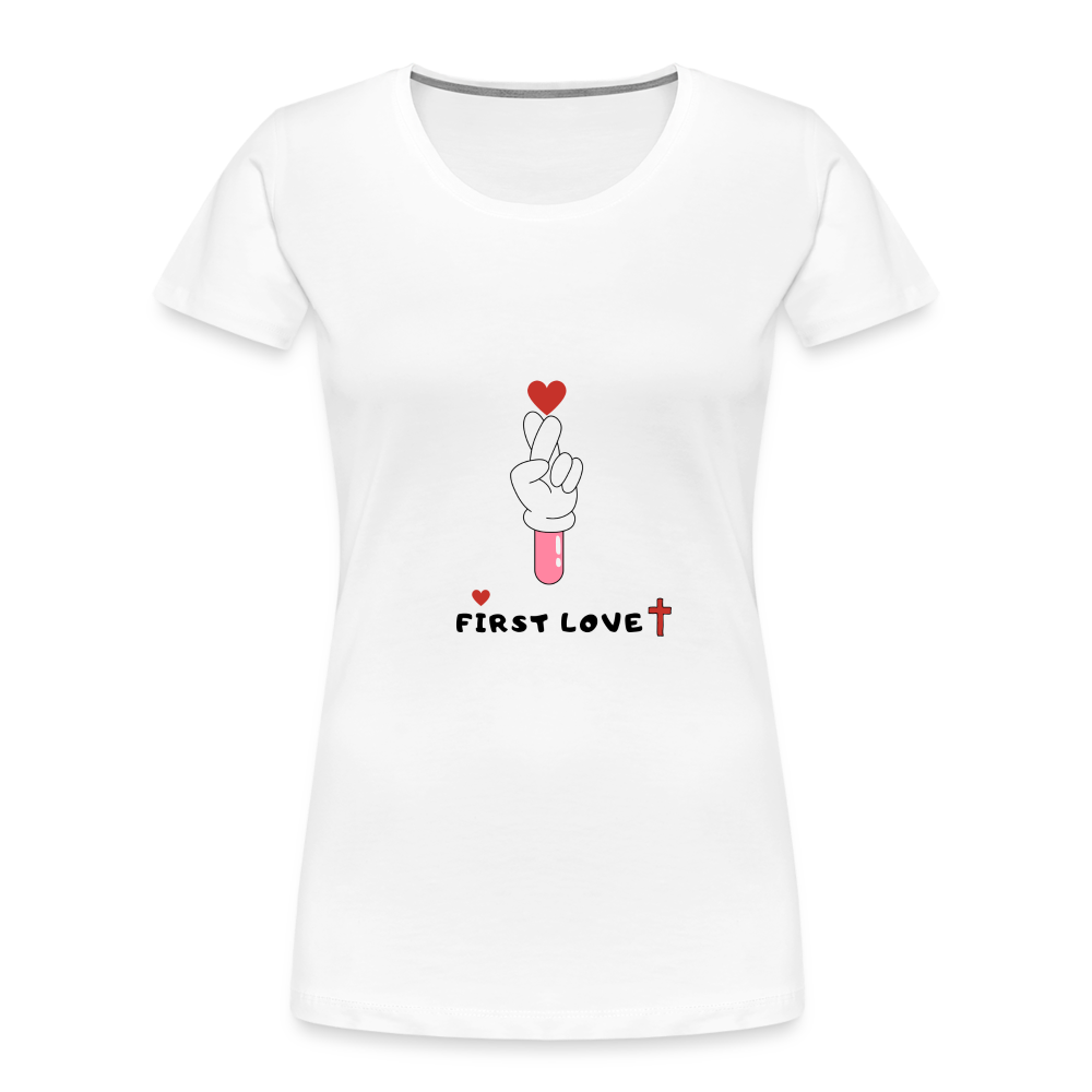 First Love ❤️ Ladies’ Short Sleeve - white