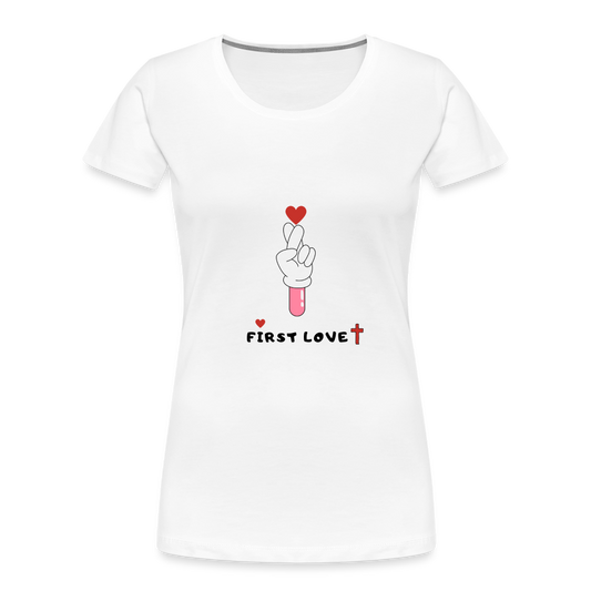 First Love ❤️ Ladies’ Short Sleeve - white