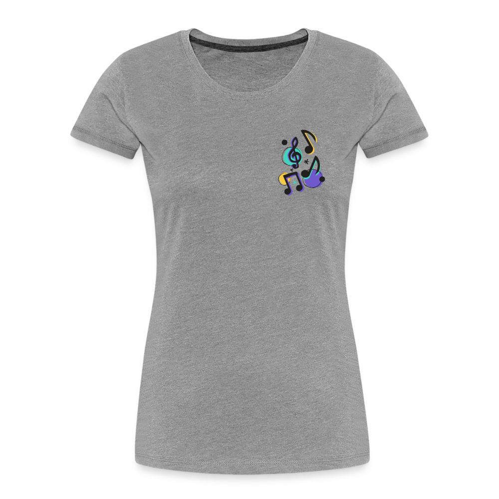 Music Plays in My Heart 💖 Ladies Short Sleeve - heather gray