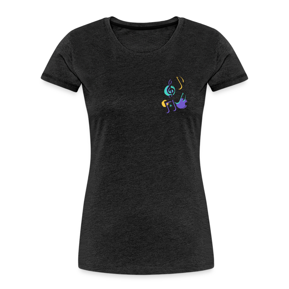 Music Plays in My Heart 💖 Ladies Short Sleeve - charcoal grey