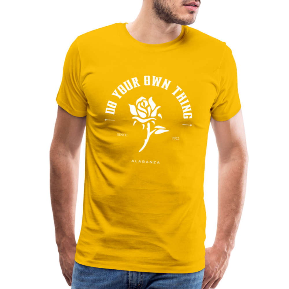 Do Your Own Thing Men’s Short Sleeve - sun yellow