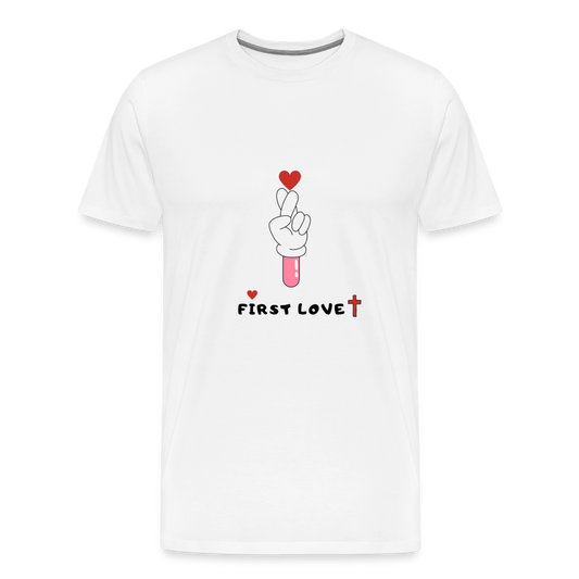 First Love ❤️ Men’s Short Sleeve - white