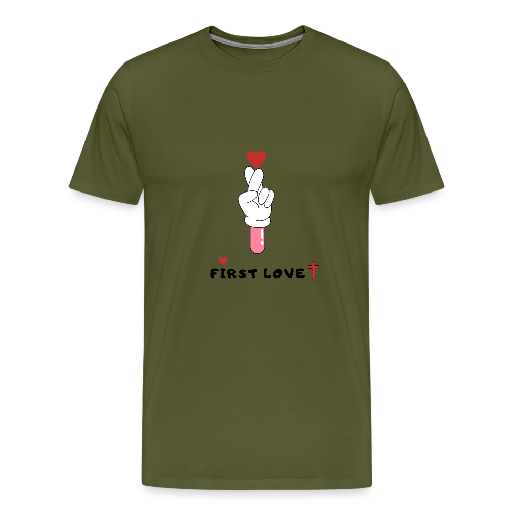 First Love ❤️ Men’s Short Sleeve - olive green