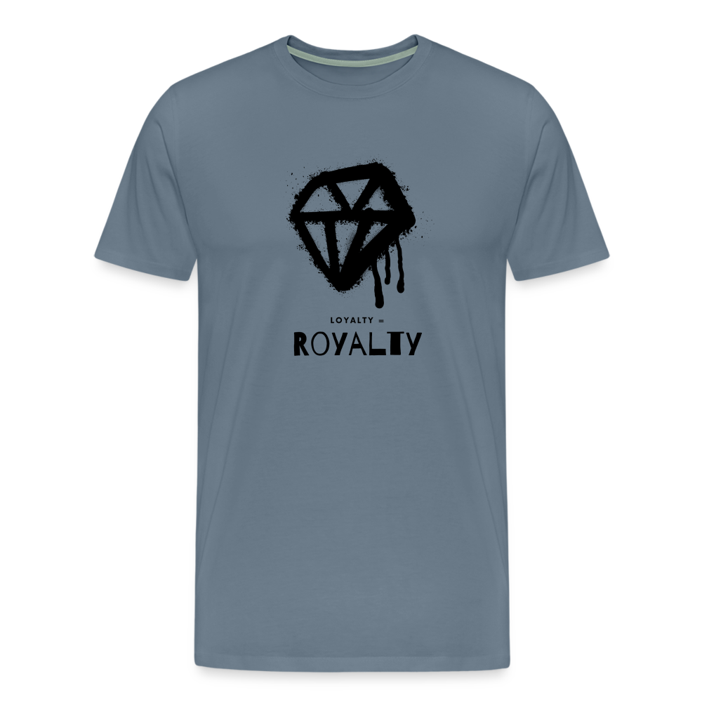 Royalty = Loyalty Men’s Short Sleeve T-shirt - steel blue