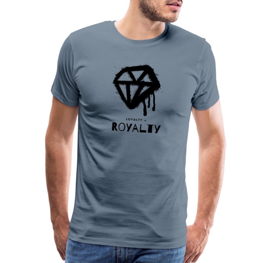 Royalty = Loyalty Men’s Short Sleeve T-shirt - steel blue