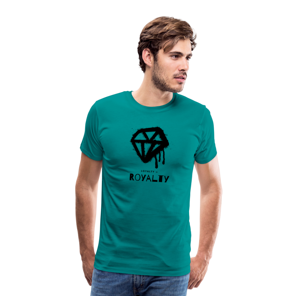 Royalty = Loyalty Men’s Short Sleeve T-shirt - teal