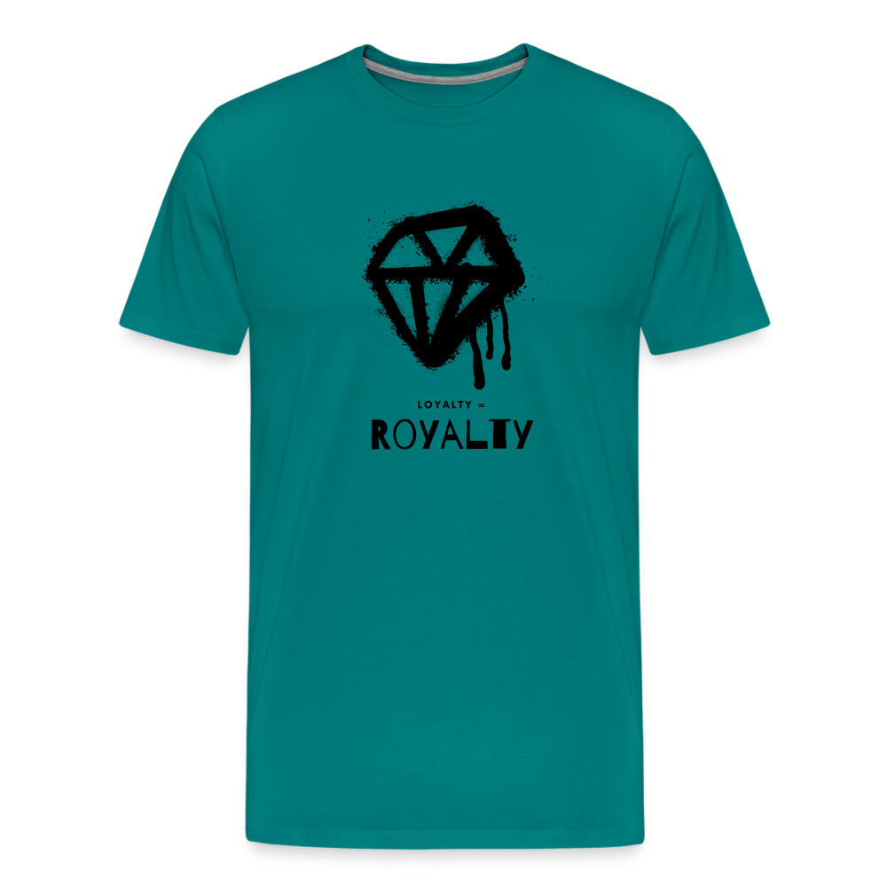 Royalty = Loyalty Men’s Short Sleeve T-shirt - teal