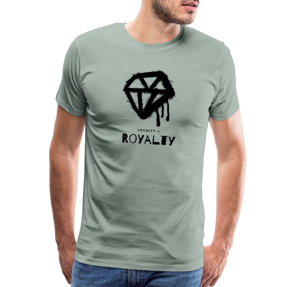 Royalty = Loyalty Men’s Short Sleeve T-shirt - steel green