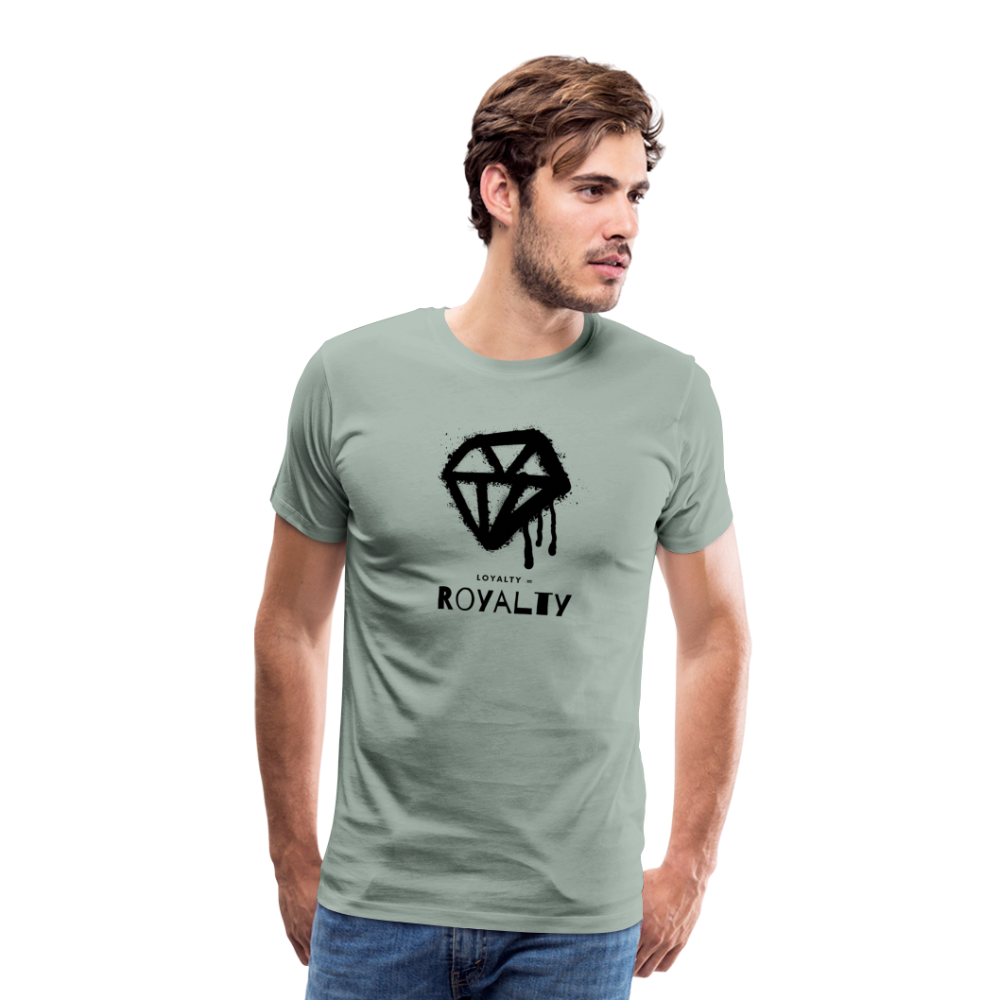 Royalty = Loyalty Men’s Short Sleeve T-shirt - steel green