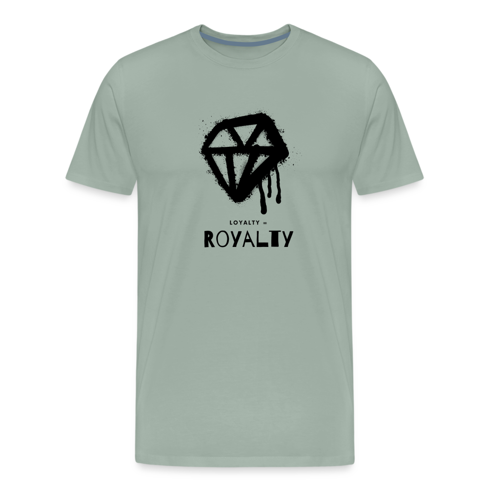 Royalty = Loyalty Men’s Short Sleeve T-shirt - steel green