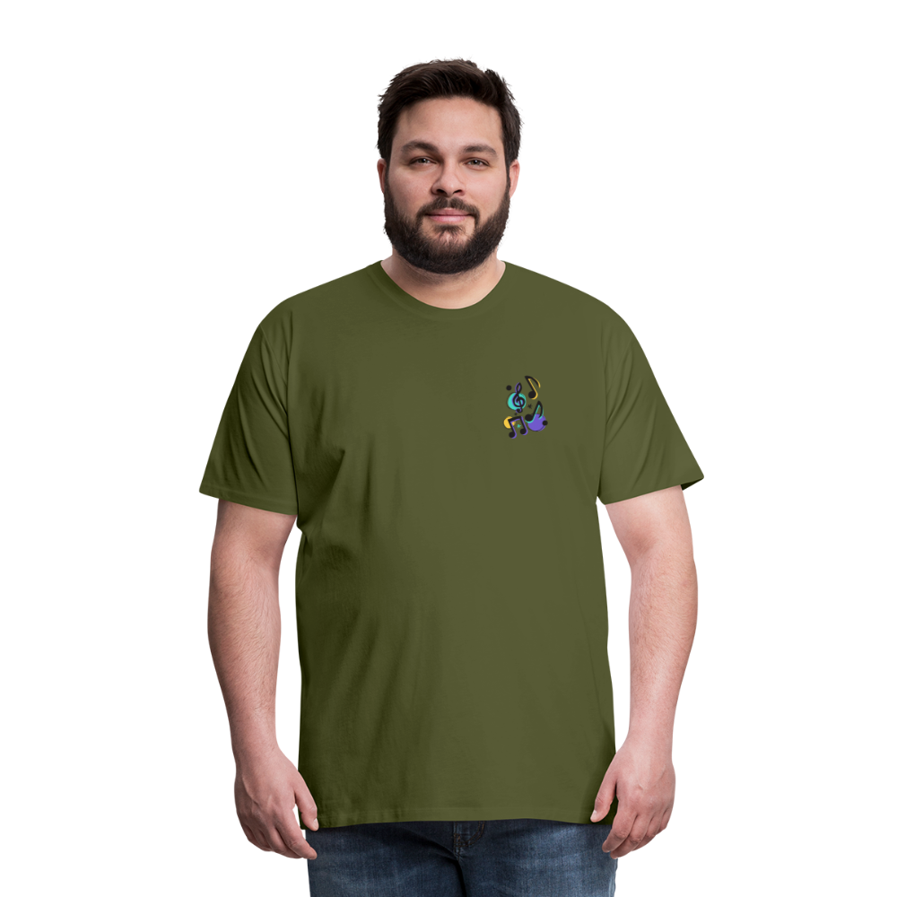 Music Plays In My Heart 💖 Men’s Short Sleeve T-shirt - olive green