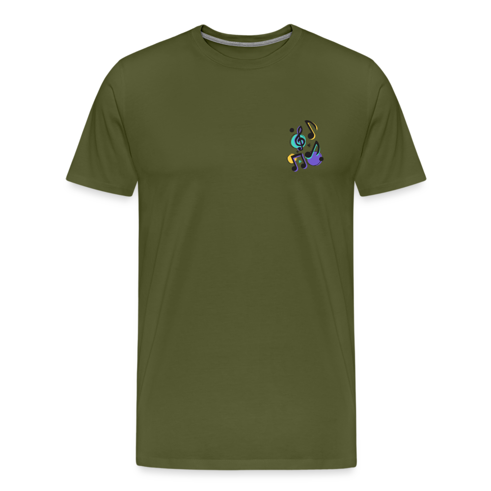 Music Plays In My Heart 💖 Men’s Short Sleeve T-shirt - olive green