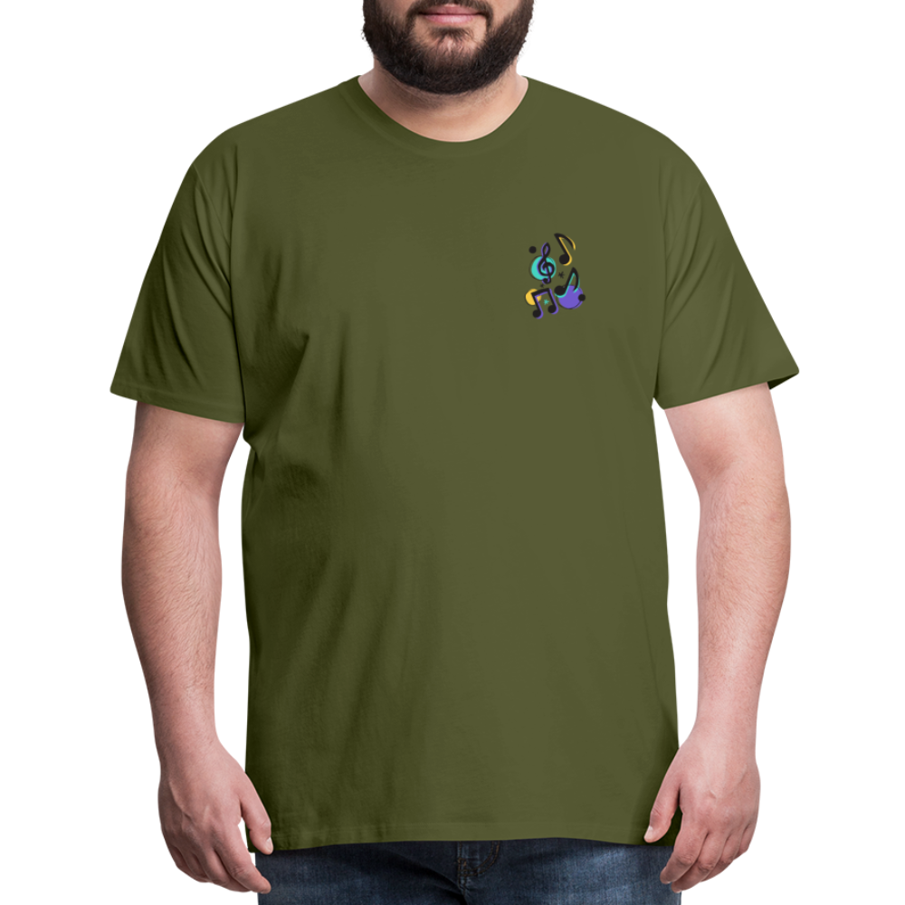 Music Plays In My Heart 💖 Men’s Short Sleeve T-shirt - olive green