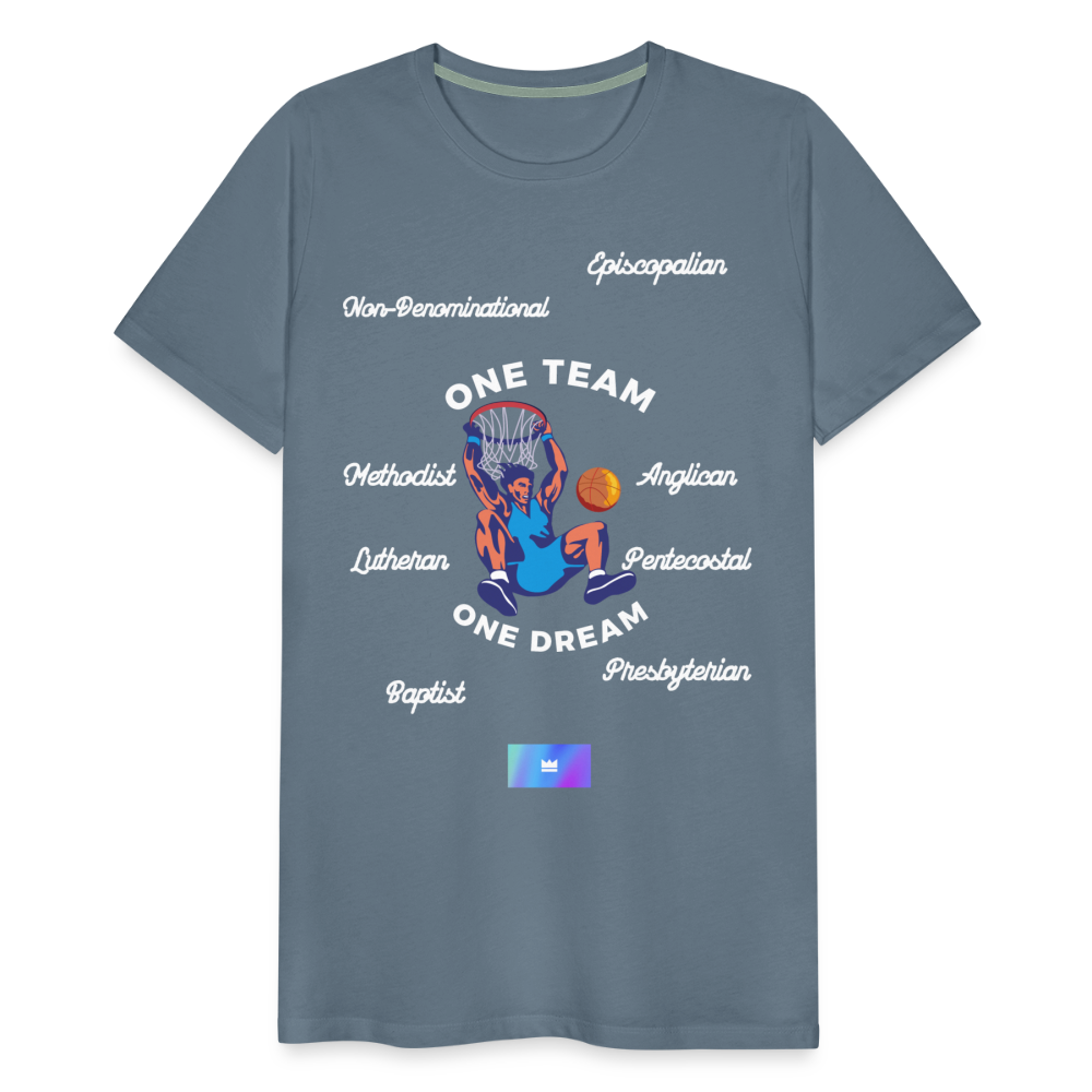 One Team Men’s Short Sleeve T-shirt - steel blue