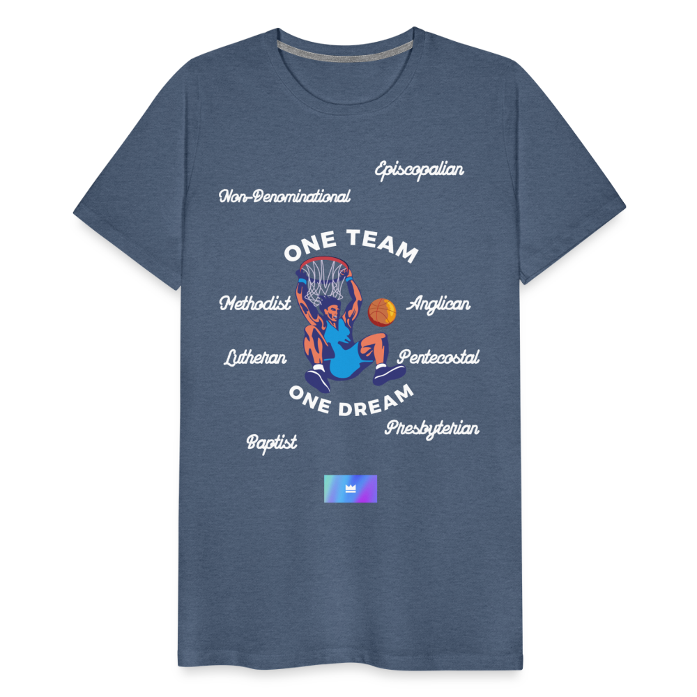 One Team Men’s Short Sleeve T-shirt - heather blue