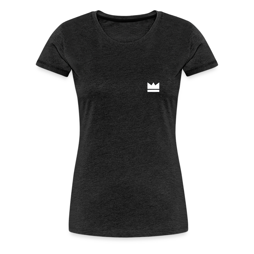 Small Logo But Huge Impact! Ladies' Short Sleeve - charcoal grey