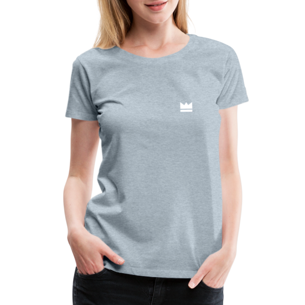 Small Logo But Huge Impact! Ladies' Short Sleeve - heather ice blue