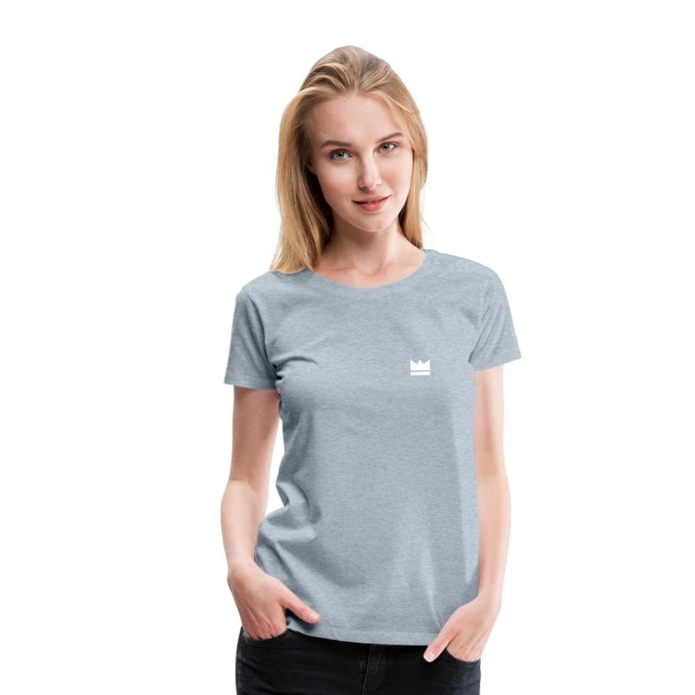 Small Logo But Huge Impact! Ladies' Short Sleeve - heather ice blue